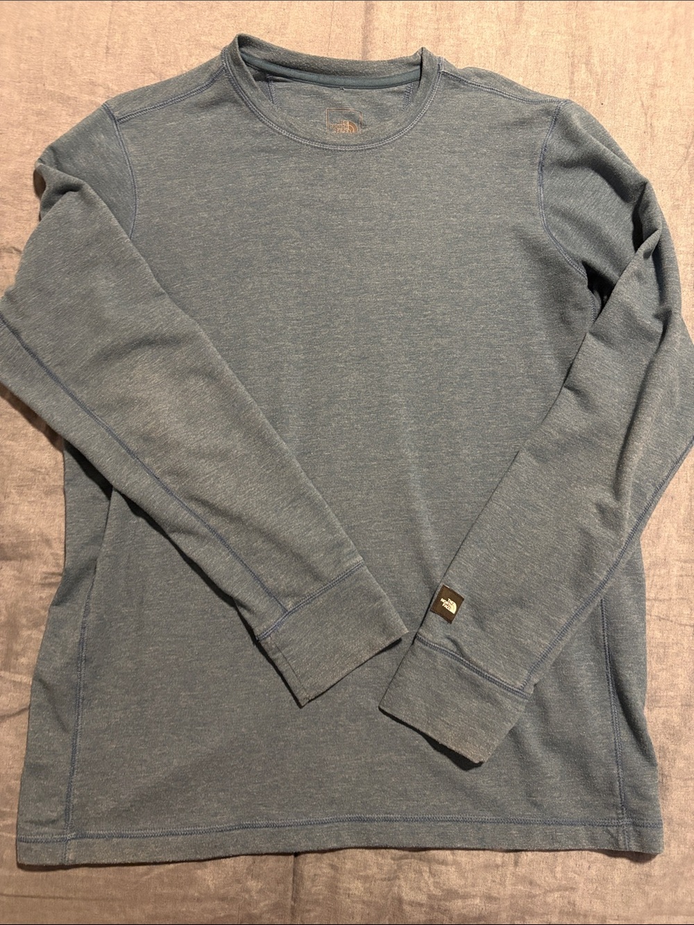 The North Face Men's Long-Sleeve Crew in Slate Blue